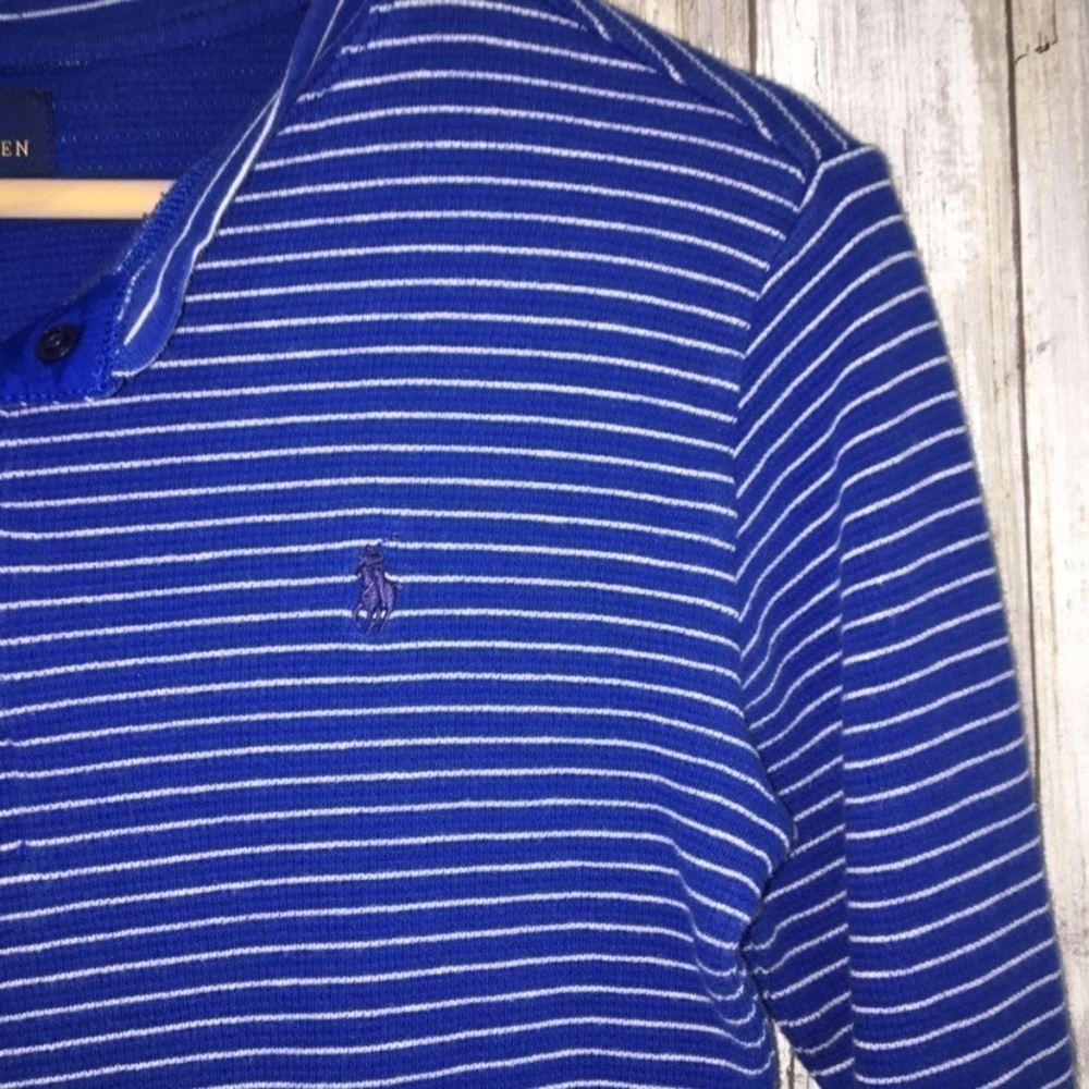 Kids Polo Ralph Lauren Blue Striped Sweater - Picture 3 of 5